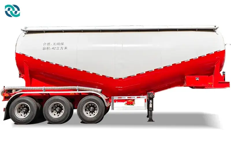 3 Axis 45CBM Transport Bulk Cement Semi Trailer 1