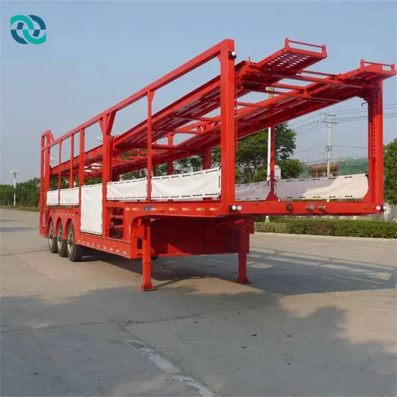 Professionalsingle Axle Semi Car Transport Semi Trailer China 3