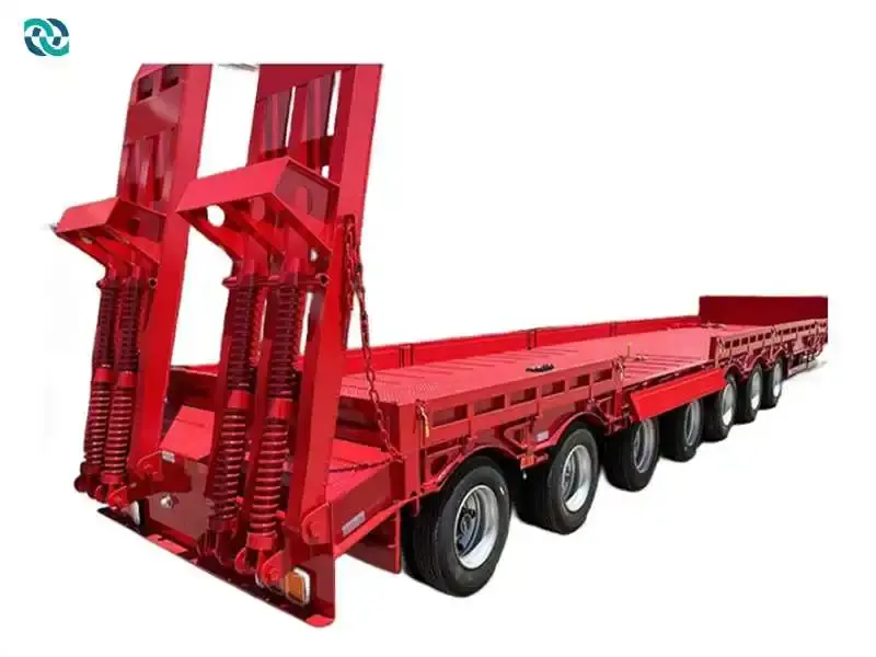 7 Axles Swan Neck Low Flat Semi Trailer 1