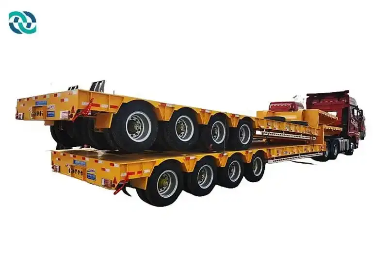 4 Lines 8 Axles 80T Low Plate Axle Line Semi Trailer 1