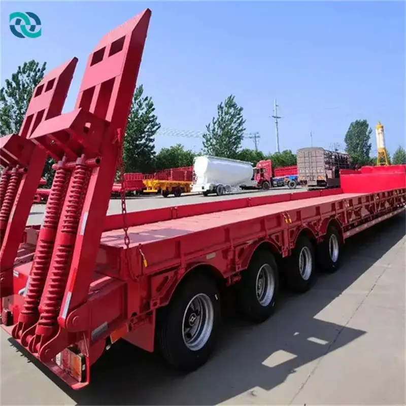 Chenlu Trailer Semi Truck Flatbed Trailer for Sale 4 Axles 100T Semi Trailerfactory Price 3