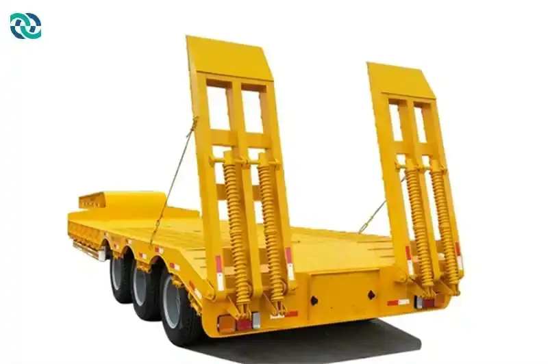 3 Axles Transport Low Flat Bed Semi Trailer 1