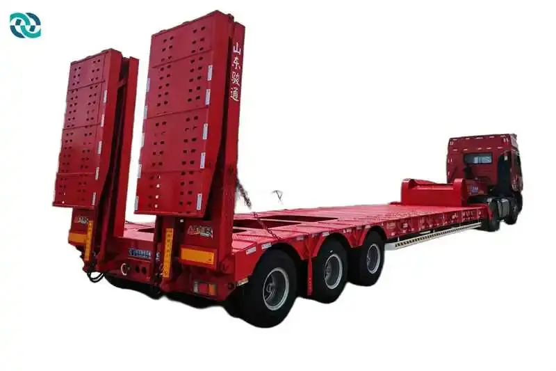 3 Lane 6 Axle 60T Hydraulic Crawler Low Bed Trailer 1