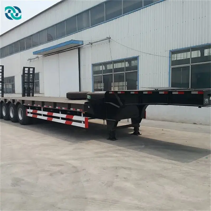 16 Wheeler Low Bed Trailer CHENLUTRAILER 3 Axle 50T Low Bed Trailermanufacturing 5