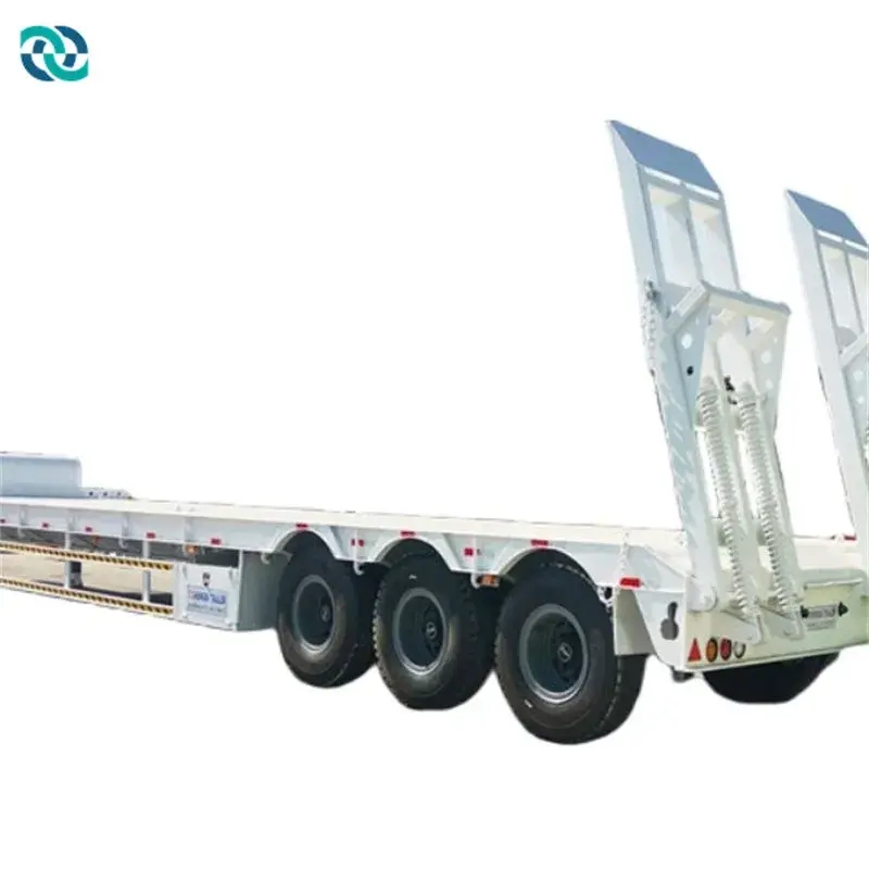 16 Wheeler Low Bed Trailer CHENLUTRAILER 3 Axle 50T Low Bed Trailermanufacturing 4