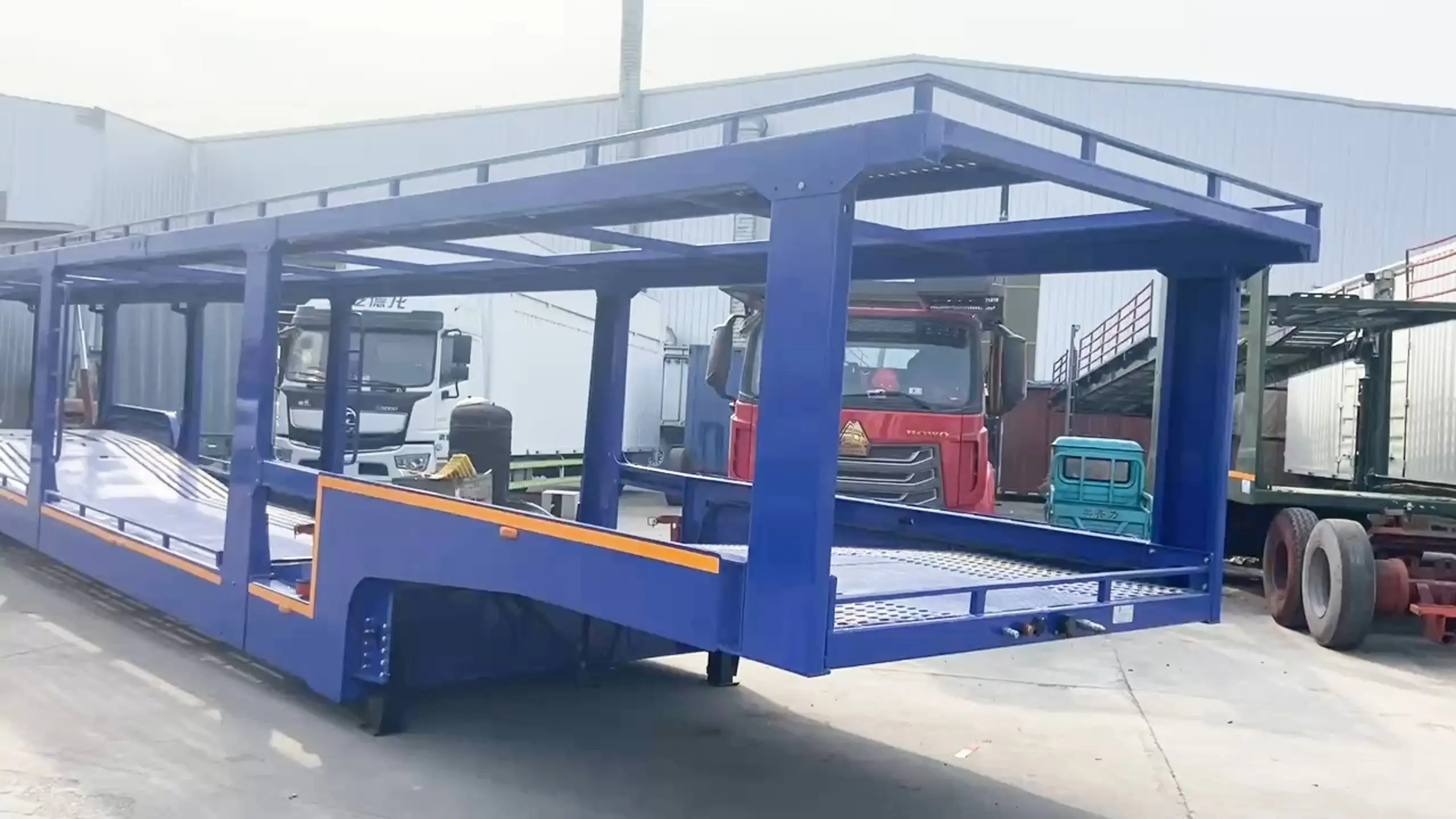 Extended Car Carrier Semi Trailer Efficient Loading 1