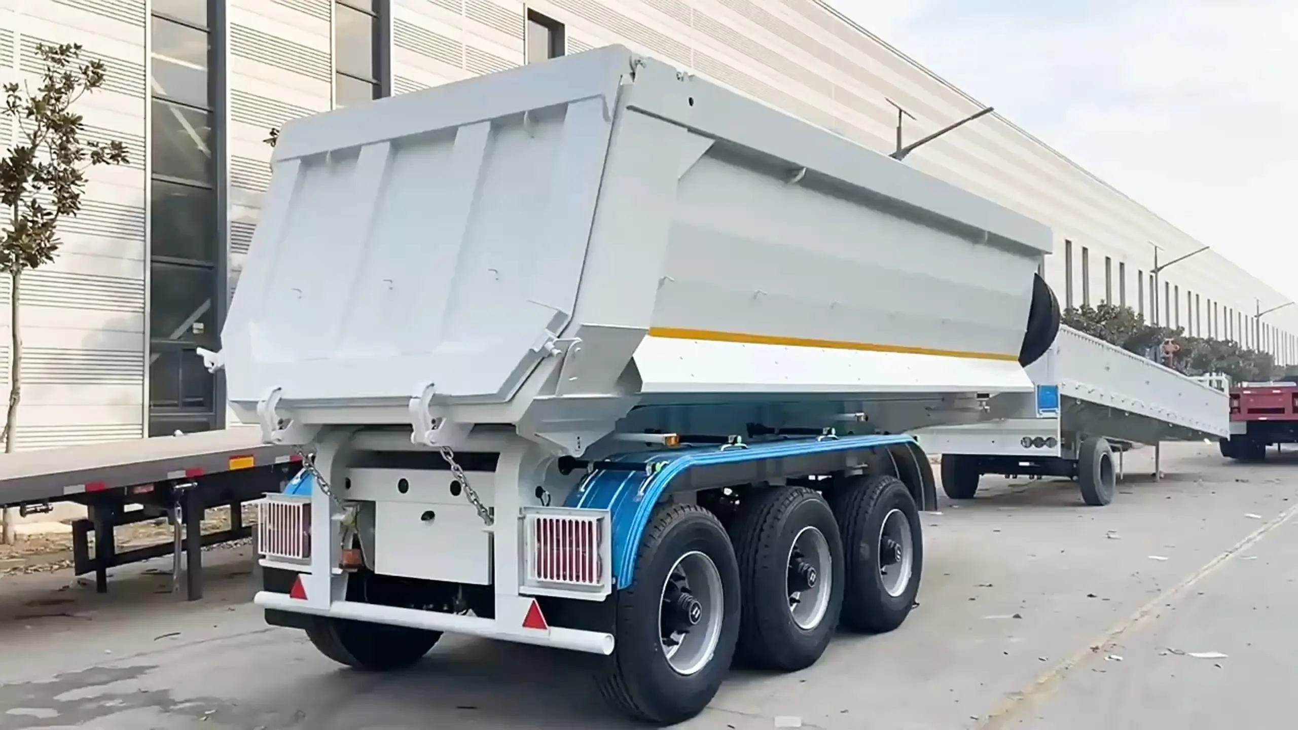 3 Axle Dump Semi Trailer 25 Cubic Meter For Saudi Arabia 1
