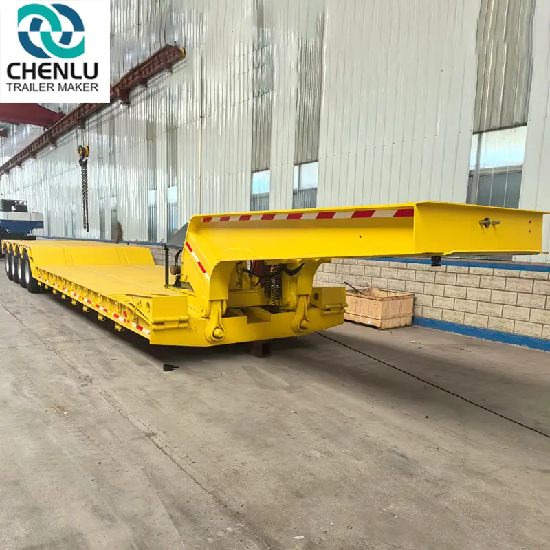 2/3 axle detachable gooseneck lowbed semi trailer 1