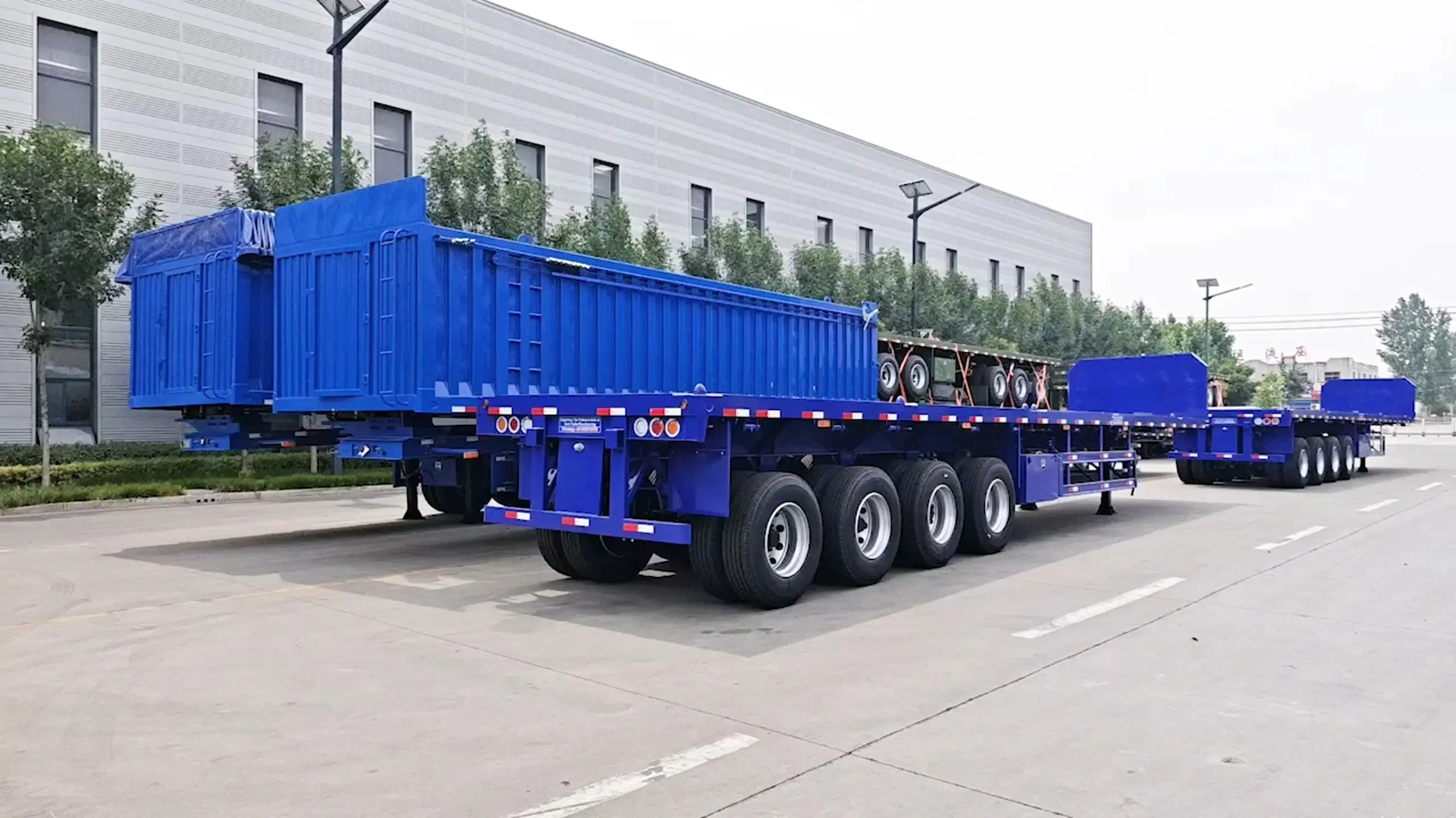 80 Ton 4 Axle Flatbed Trailer For Sale 1
