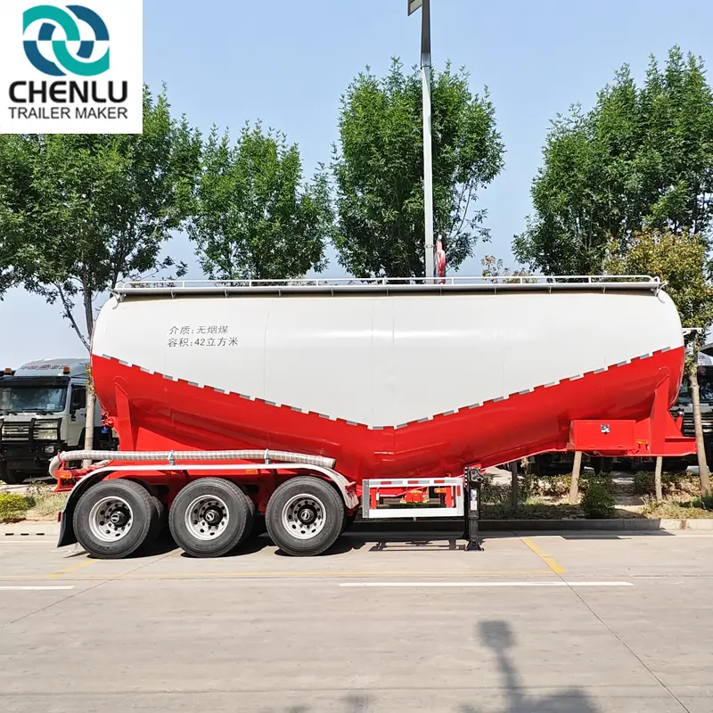 3 Axle 42 CBM Dry Bulk Tanker Trailer For sale 1