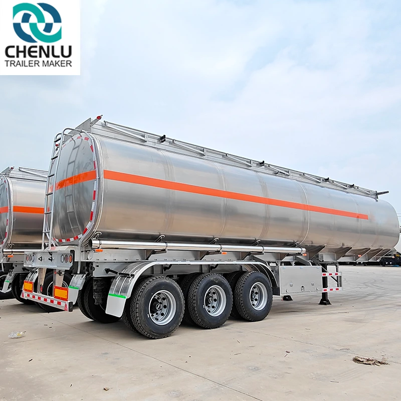 Trailer de réservoir de carburant en aluminium à 3 essieux 40000 litres 1