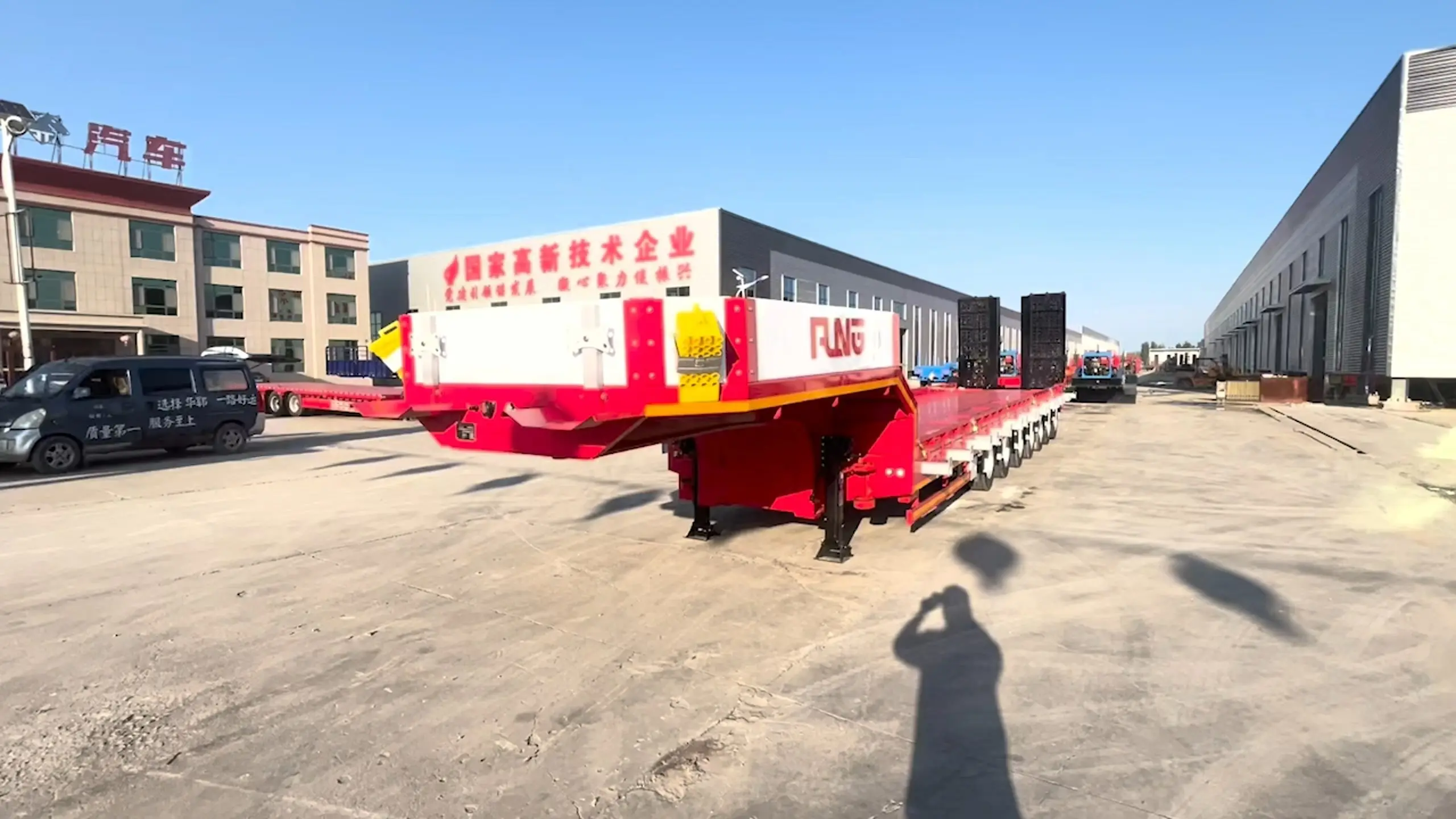 7 Axle Lowbed Semi Trailer For Kazakhstan 1