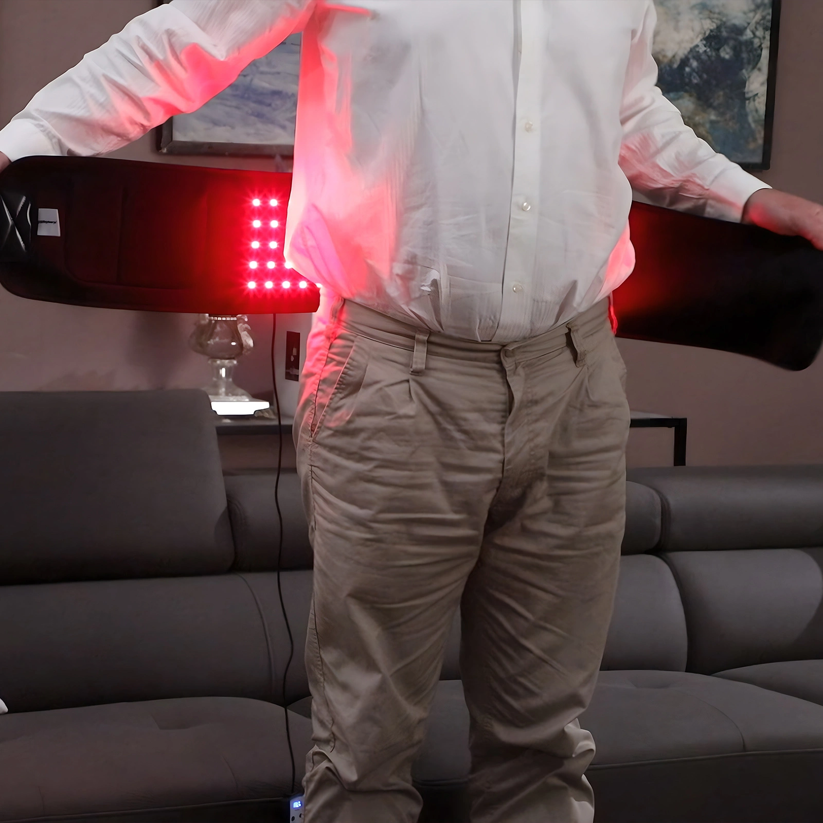Wearable Red Light Belt - USB-Powered Therapy for Shoulder/Back/Knee Pain Relief 1