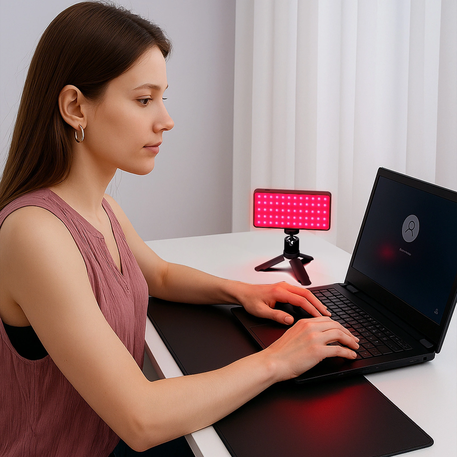 Portable Desktop Therapy Panel - 660nm+850nm / 10-30min Timer for Pain Relief  Skincare 1