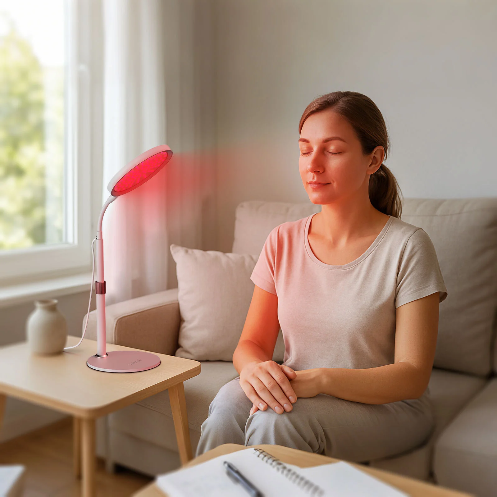 140LED Dual-Wavelength Therapy Lamp - 660nm+850nm / Timer  Stand for Body/Skin Care 1