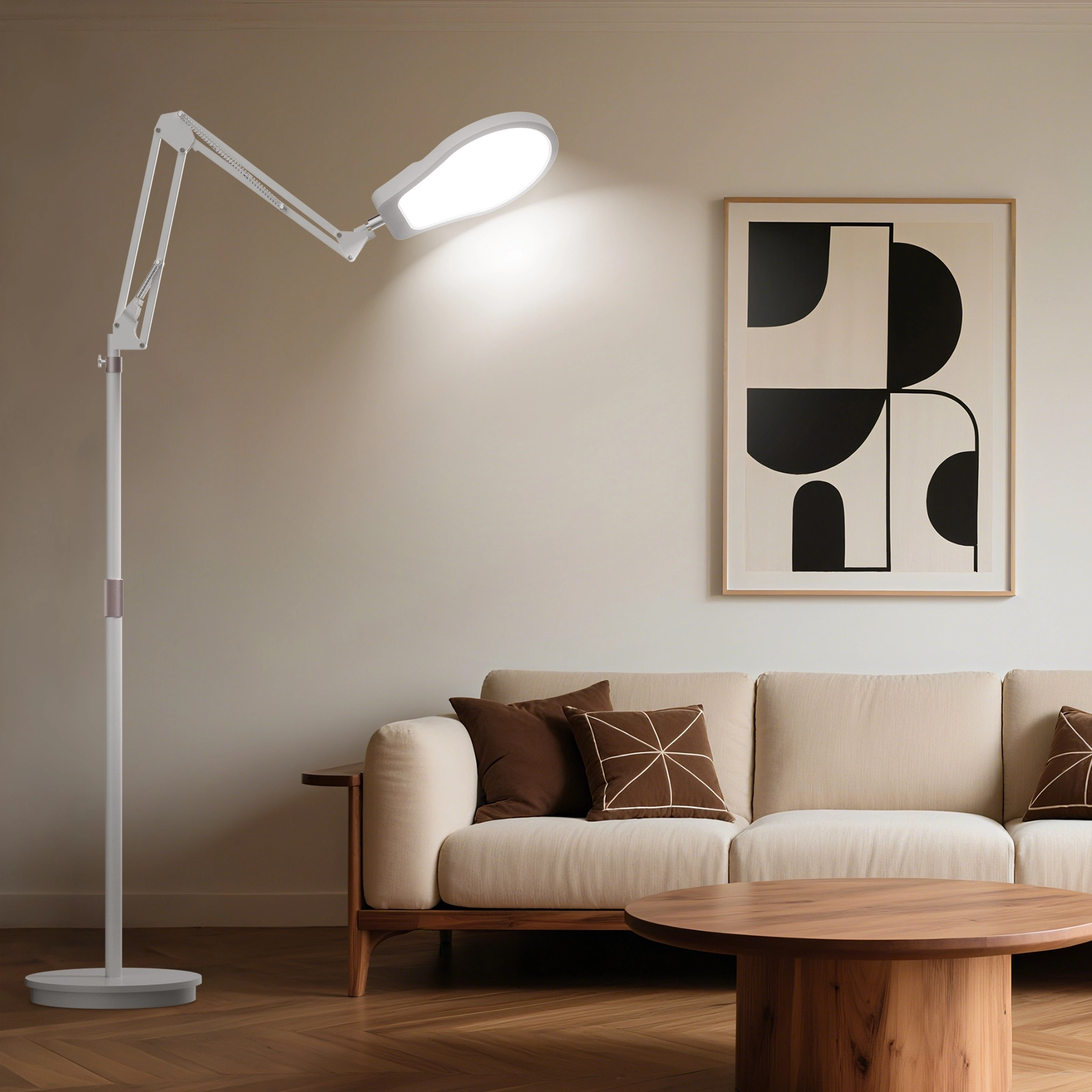 10000 Lux UV‑Free Full‑Spectrum Light Therapy Lamp with 3‑in‑1 Retractable Floor Stand 1