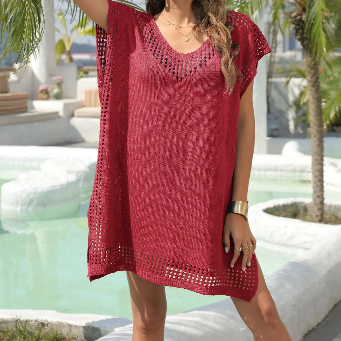 For Outdoor Midi Length Beach Cover Ups by Yimei Garment 5