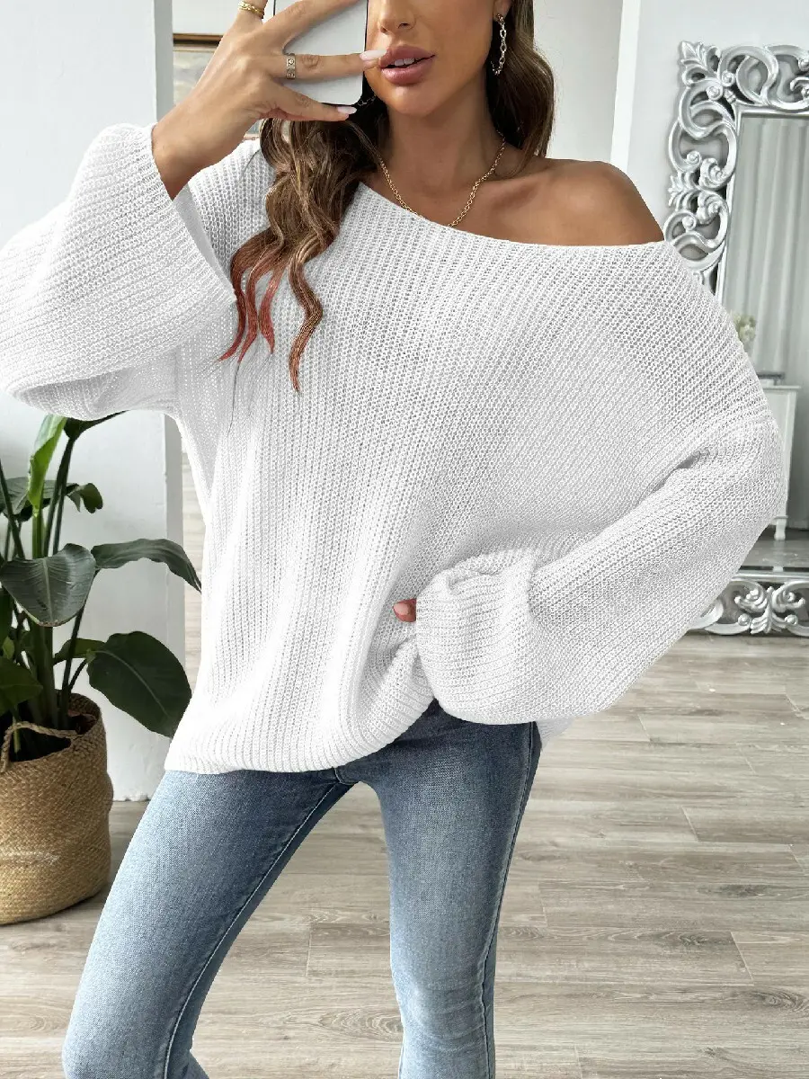 Womens Cream Pullover Sweater - for Outdoor - Yimei Garment 3