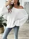 Womens Cream Pullover Sweater - for Outdoor - Yimei Garment 3