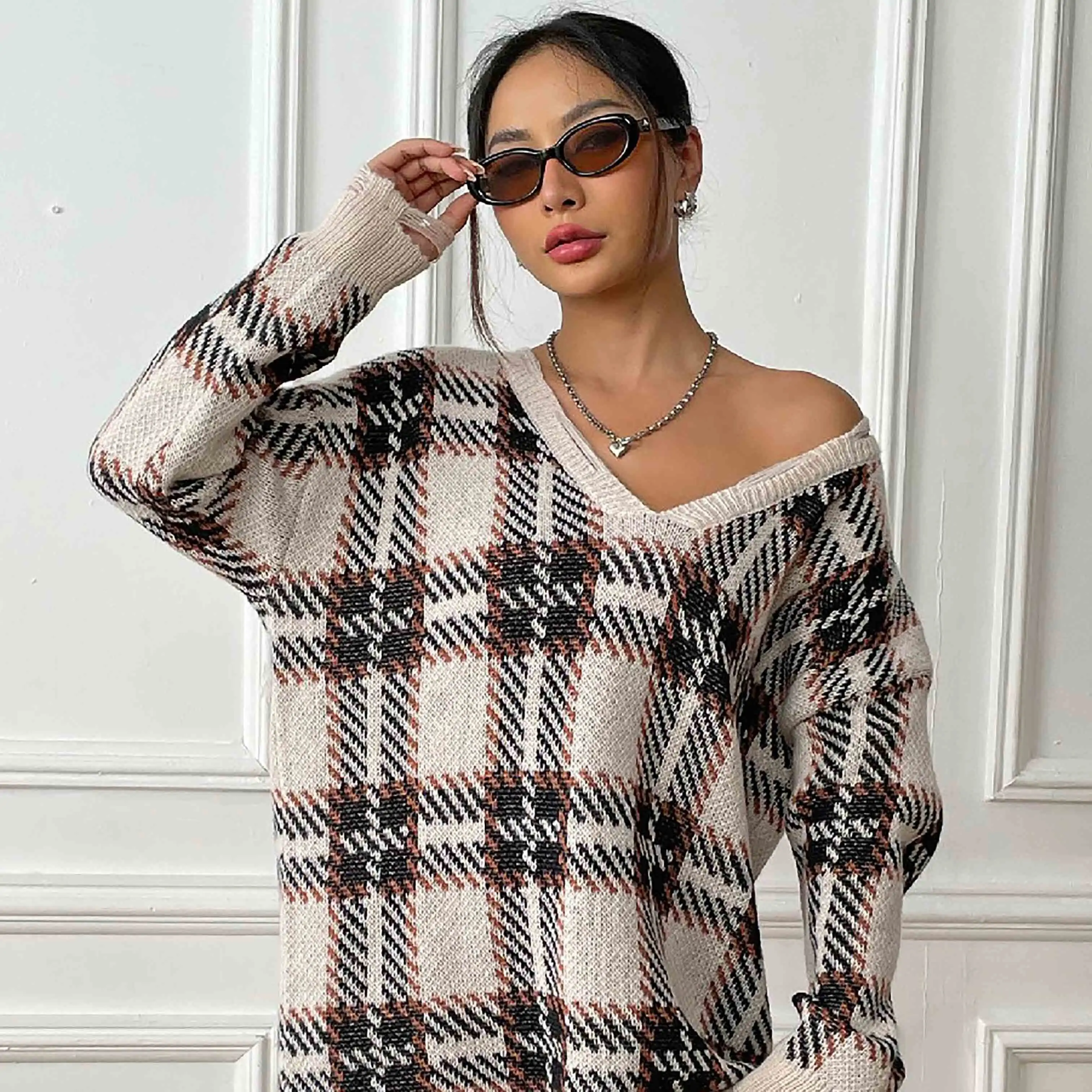 For Marketplace Womens Brown Cardigan Sweater by Yimei Garment 1