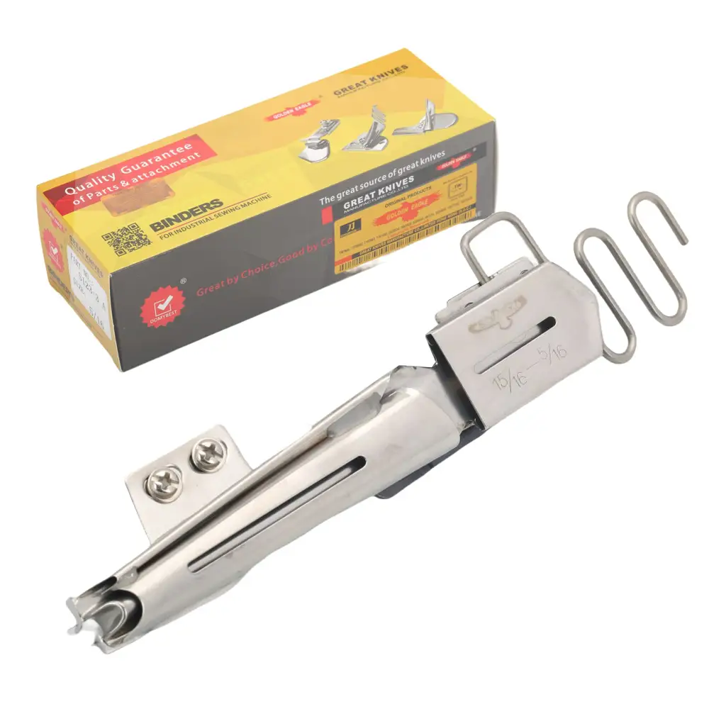Golden eagle high quality folder KS107（S123-3）A 7-16 right angle binder for covering stitich machine  binding knitwear collar and sleeve for 2 or 3nedle cover stitich machine 1
