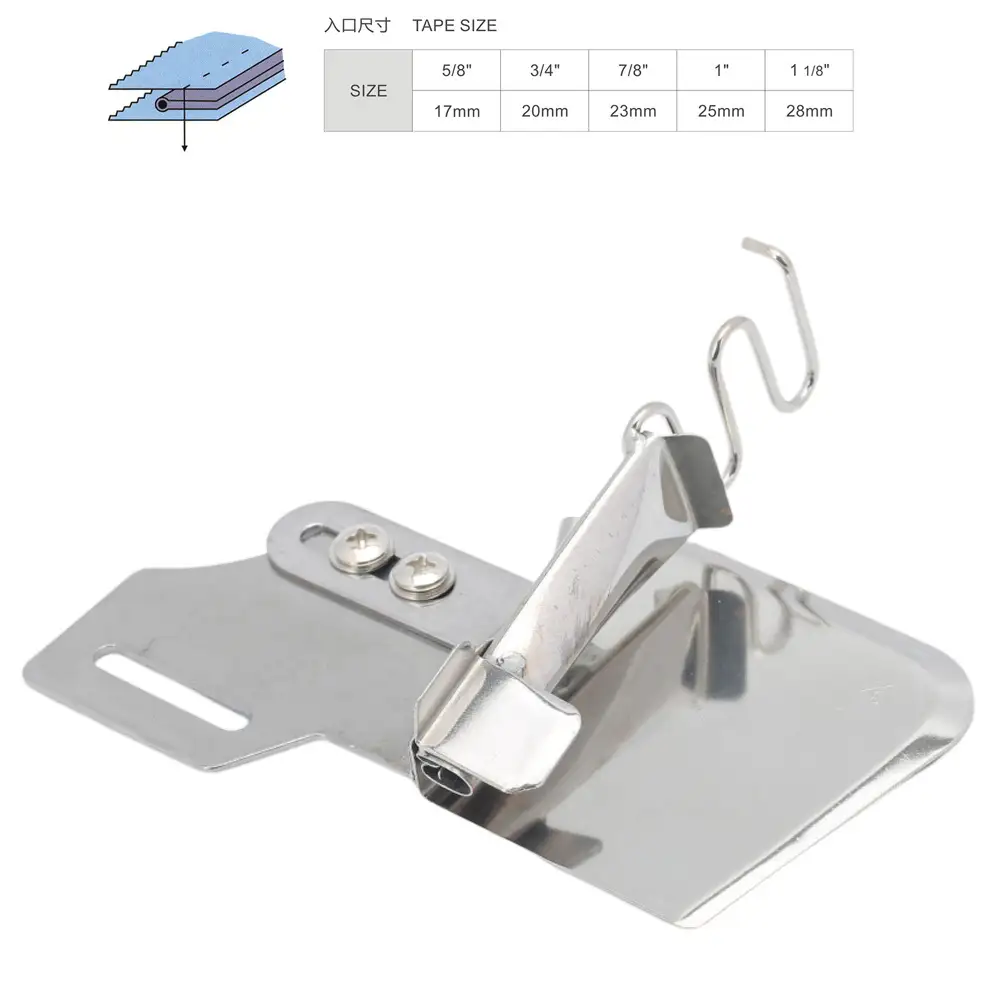 Golden eagle high quality tie folder For 1Needle Lockstitch Machine Tape Size 1Inch Attach Piping With Sting e.g.Pajama And Pillow Case Folder 1