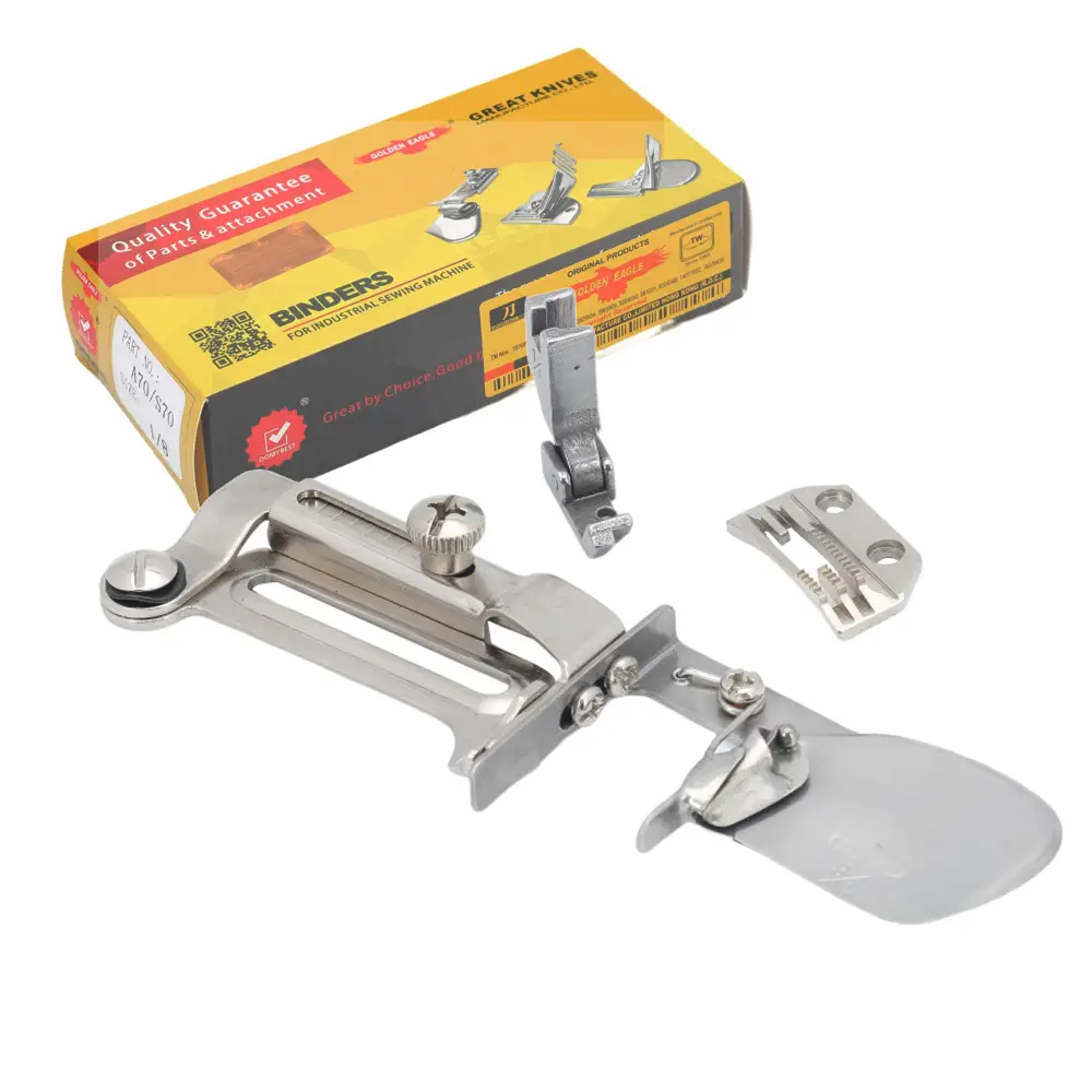 Golden eagle high quality  folder spring type swing hemmmer general hemming spring socket allows cross seam pass for 1 needle lockstitch machine KS118 A-70 1