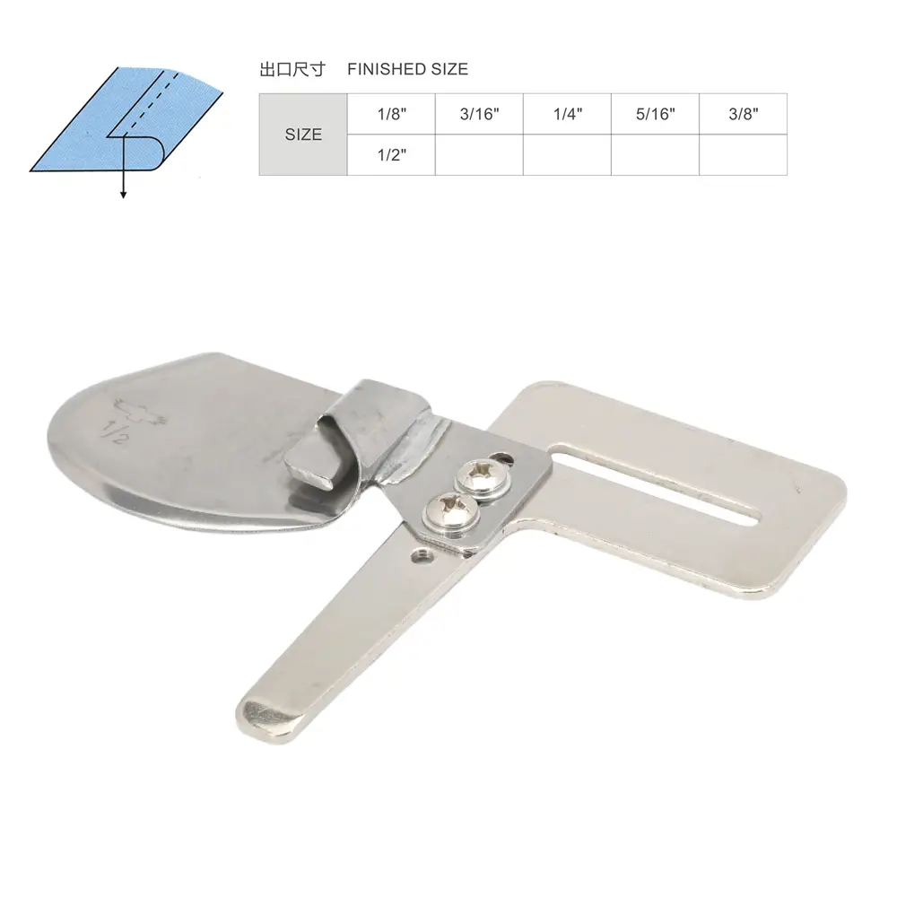 Golden eagle folder Y-117 Single Up Turn  Folder   Scroller A75U Sewing Machine Parts Lockstitch Sewing Machine Collar  Applicable to the export size of single and double needle flat cars 1