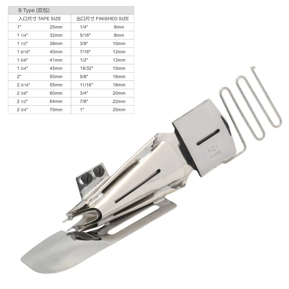 Golden eagle  folder Y-110B TYPE  Right Angle Binder For Coverstitch Sewing Machine Accessories Apparel Parts Folder Fit Interlock W500 W600 C007 F007   Right Angle Binder(B TYPE)S124 1