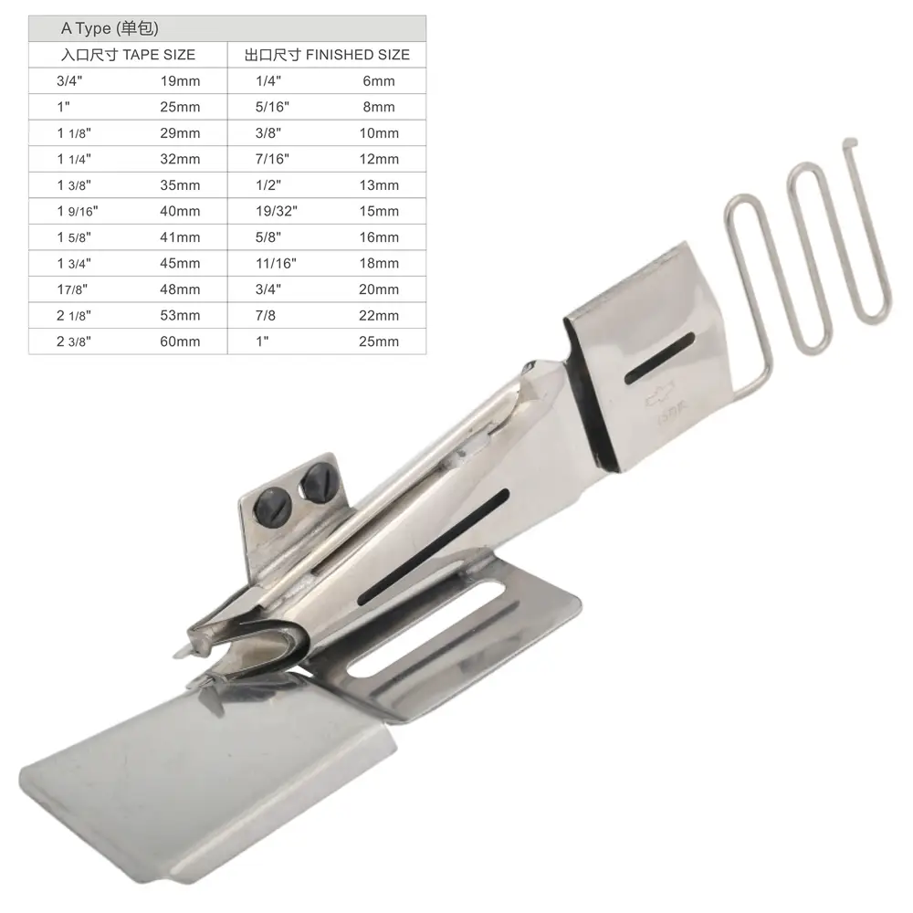 Golden eagle  folder Y-110A TYPE  SINGLE FOLDER  Right Angle Binder double wrap folder hemmer Used for 2 or 3 needle cover stitch machine Right Angle Binder(A TYPE)S124 1