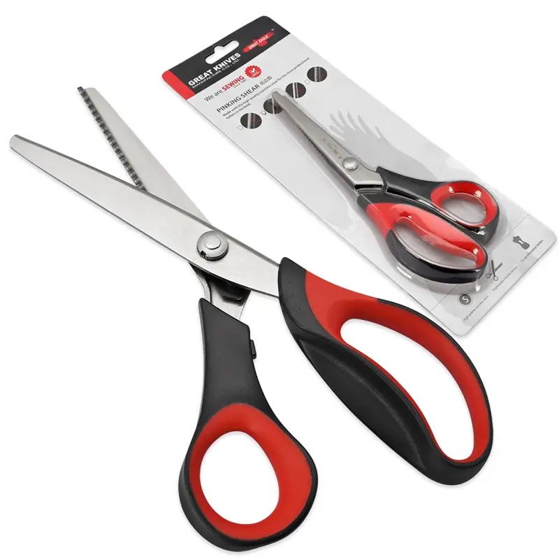 Professional Handheld Dressmaking Zig Zag Scissors Craft Shears Sewing Scissors Wave Fabric Decorative Edge Tool GEJD-GE 1