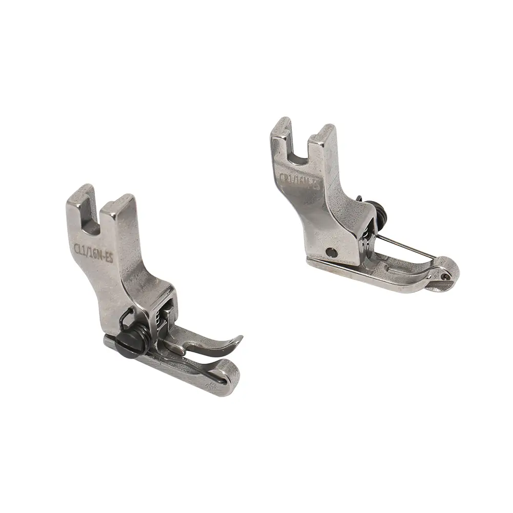 CR1/16N-ES CR1/32N-ES Left Right Compensating Presser Foot With Spring (1/16 1/32) For Industrial Sewing Machines Accessories 1