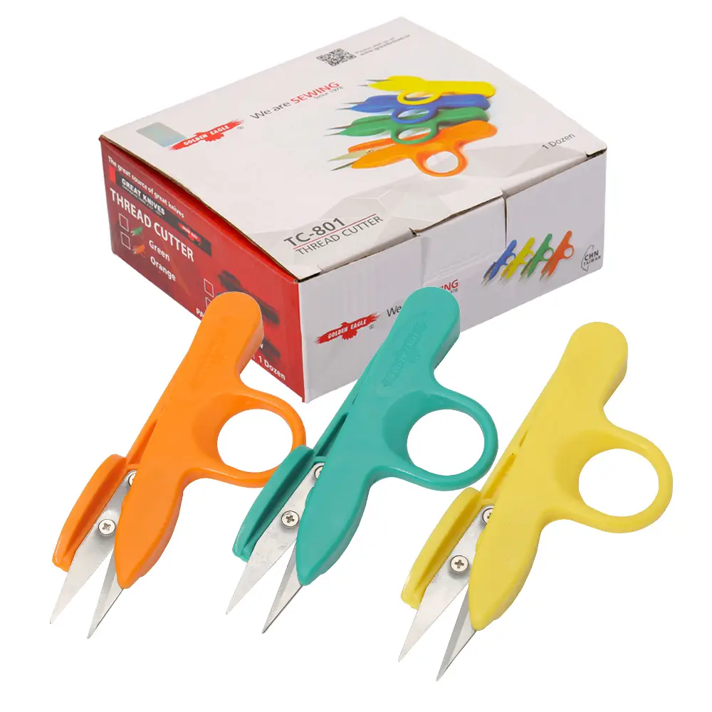 GOLDEN EAGLE Thread Cutter TC-801 TC-800 1Dozen Box Mixed Color Golden Eagle Trimmer Clipper For DIY Sewing Tool coloured Yarn Scissors 1