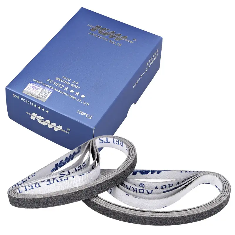 FC1012 white  package box AAA quality abrasive belts for cutting machine parts sewing Sewing Accessories 181C2-2 KM abrasive belt KM ABRASIVE BELTS 5INCH (special) 1