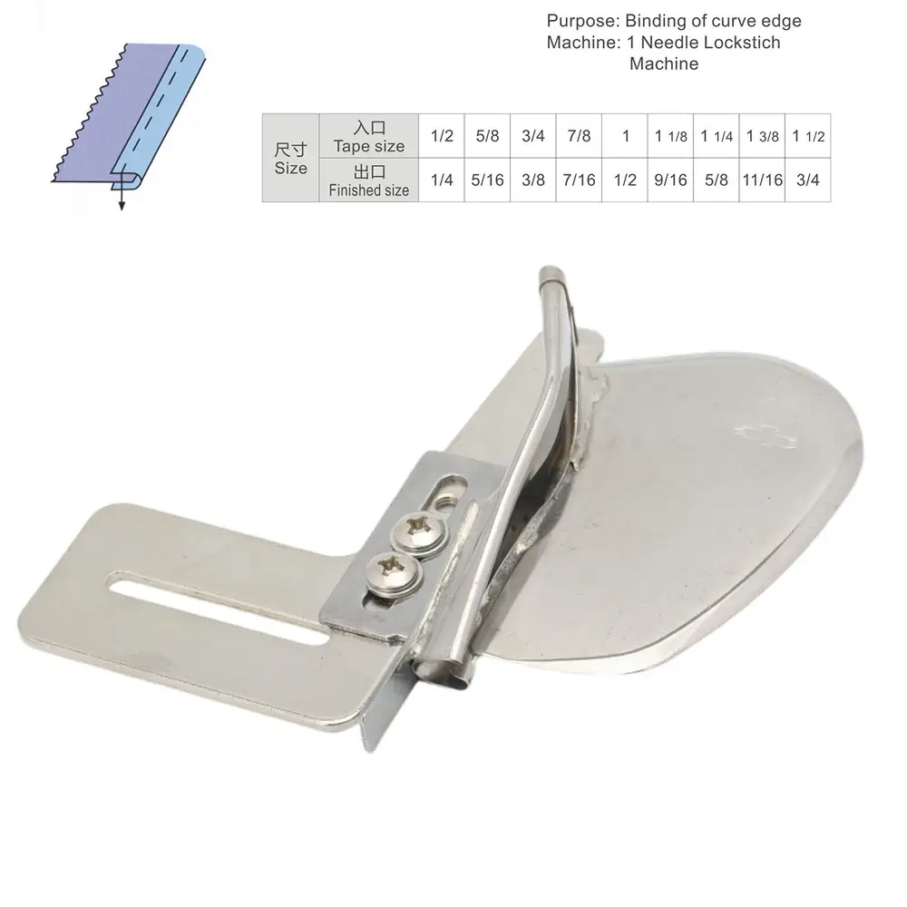 golden eagle folder Y-135 Edge Binder A4/100 Binding of curve 1 Needle Lockstitch Machine Edge Binder A4/100 Tape size: 3/4 Finish size: 3/8 for  1 Needle Lockstitch Machine 1