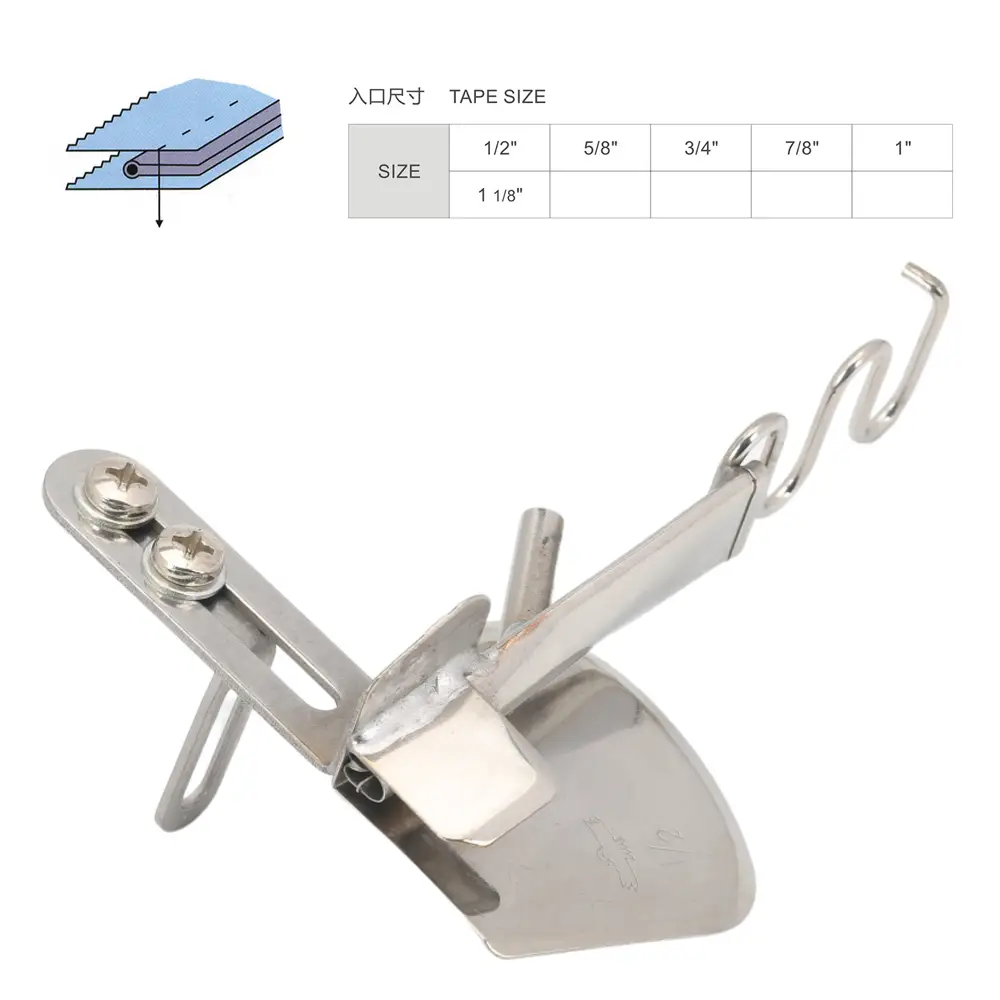 GOLDEN EAGLE FOLDER  Y-113 PEGASUS MODEL FOLDER   Y-113 Piping Folder For Pegasus Overlock Sewing Machine Attach Piping With Sting e.g. Trousers Side Seam And T ShirtB 1