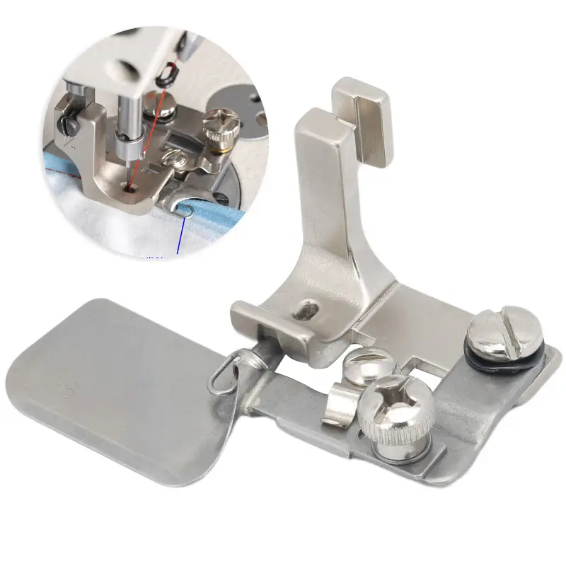 GOLDEN EAGLE FOLDER stainless steel   F502 Industrial Sewing Machine Flat Car Edge Curling Presser Feet Hemmer Presser Foot Binders Curve Hemming Folders For silk chiffon shirt fabric 1