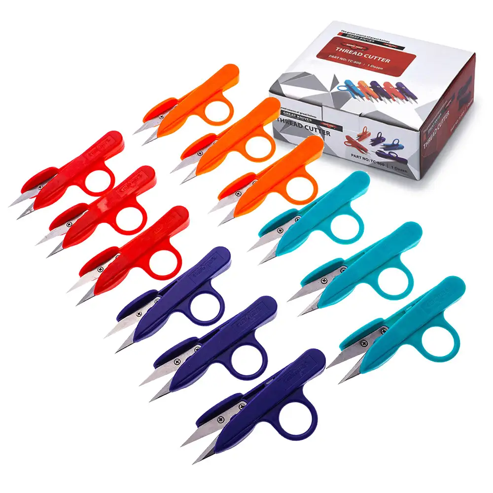 GOLDEN EAGLE THREAD CUTTER COLOR/AA coloured Yarn Scissors  U plastic color line cut yarn scissors 1