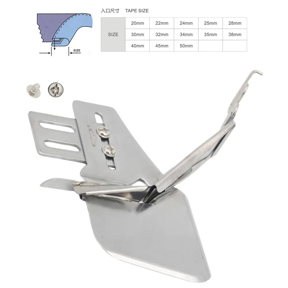 GOLDEN EAGLE FLODER Industrial Sewing Machine Y-116 A-9  Plain Bias Binder Folder For Single Needle Lockstitch Y-116  Hemmer For Lockstitch 16-50MM Folder 1