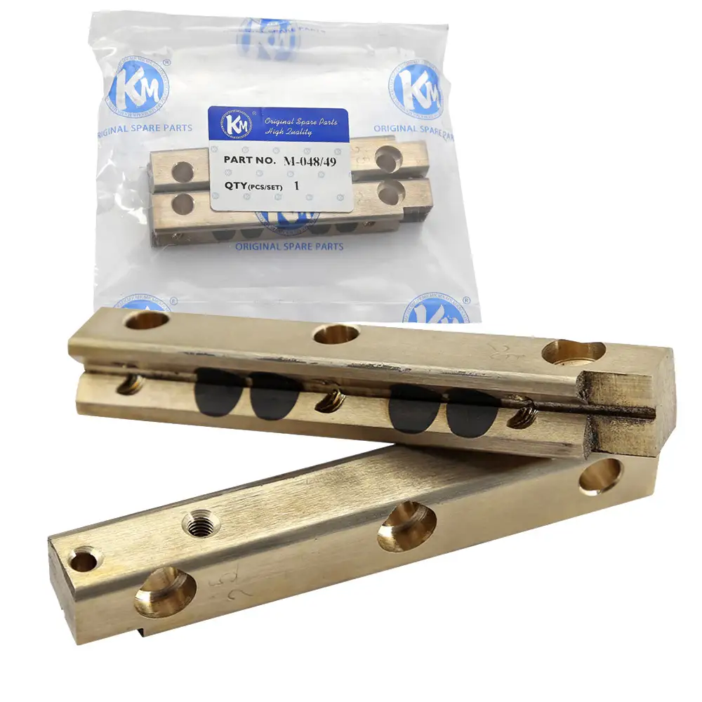 KM brand cutting machine  FCLJ-KM-M-048/049 R.H./L.H.GUIDE  COPPER Industrial Sewing Machine Spare Parts  Cutting Machine Accessories M-048-049 GUIDE COPPER 1