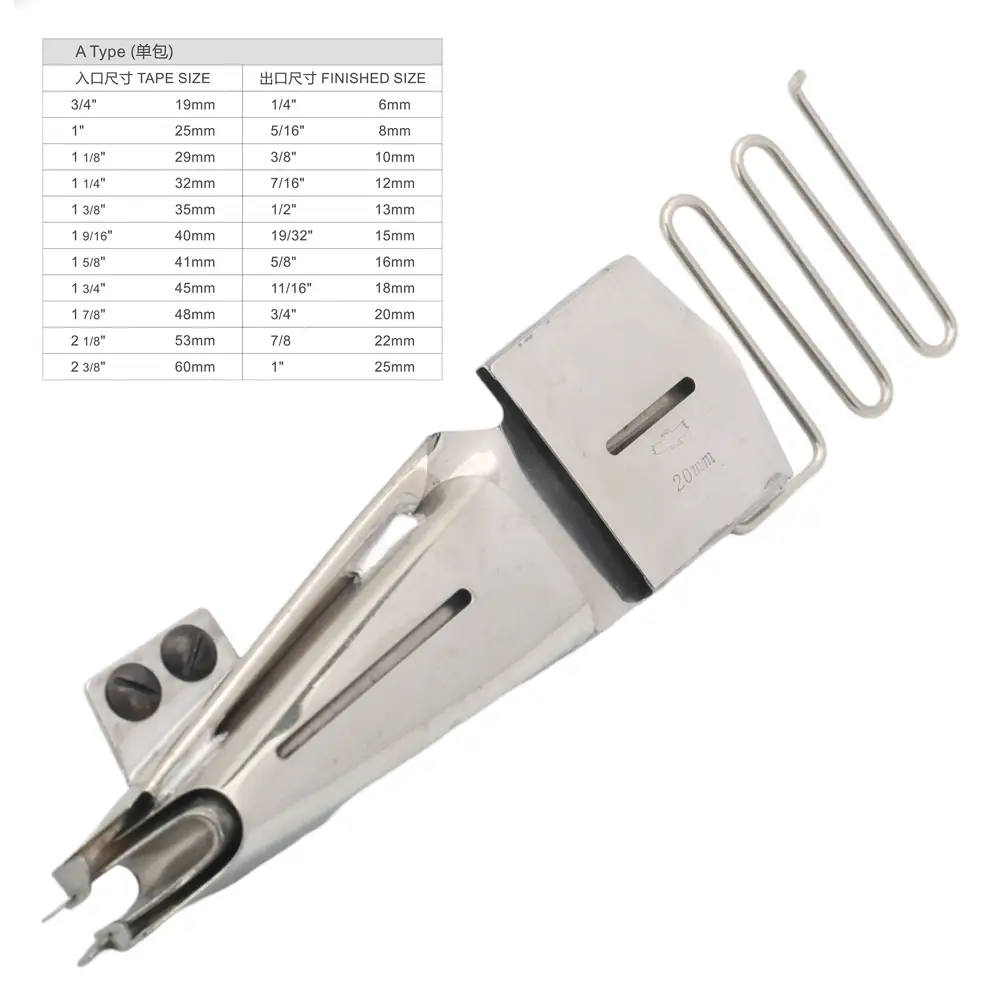 Golden eagle  folder  Right Angle Binder Y-109A (A TYPE)  folder right angle binder for W500/W600 Interlock Sewing Machine Taking Flat Lock Industrial Sewing Machine accessories S123 FOLDER BTYPE TAPE 1