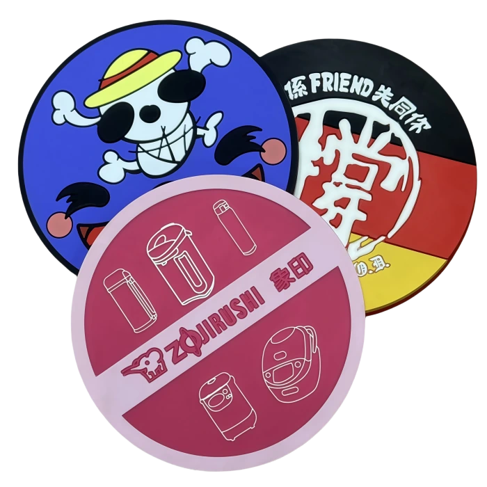 Custom Silicone PVC Coasters for Coffee Cups - Manufacturer Set 1