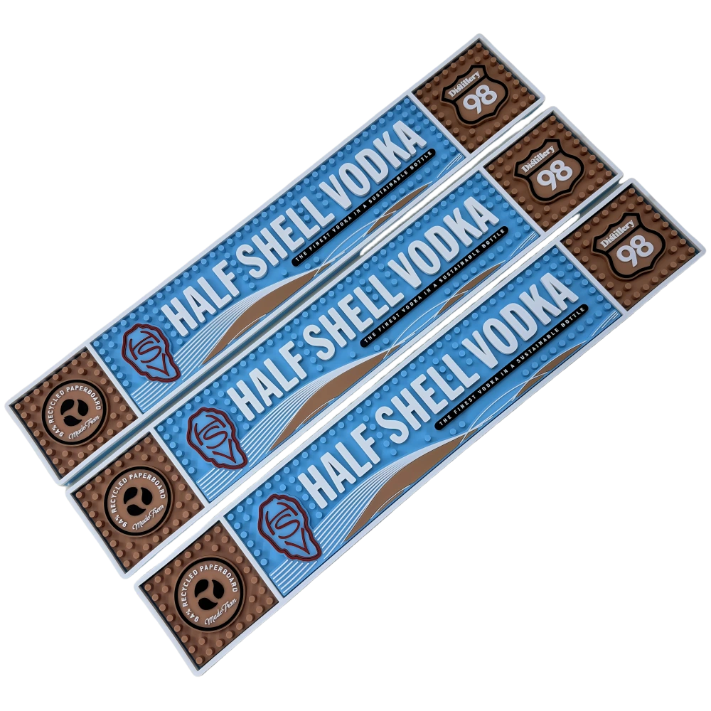 Customized PVC Silicone Bar Drip Mats Anti-slip Natural Rubber Mat Bar Runner 1