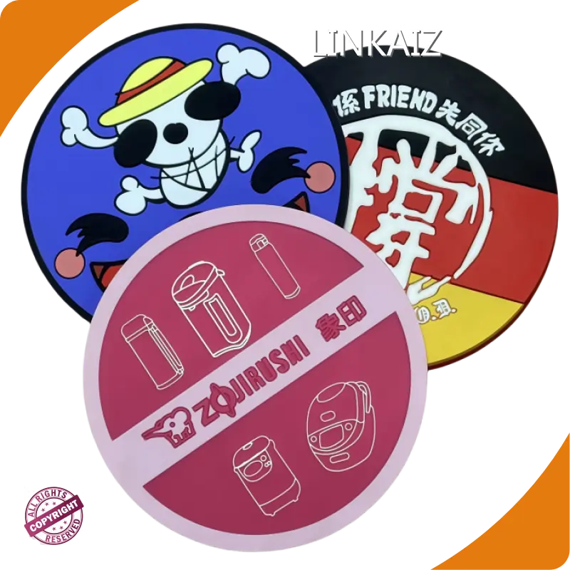 LINKAIZ Custom Silicone Coasters Embossednew Arrival 1