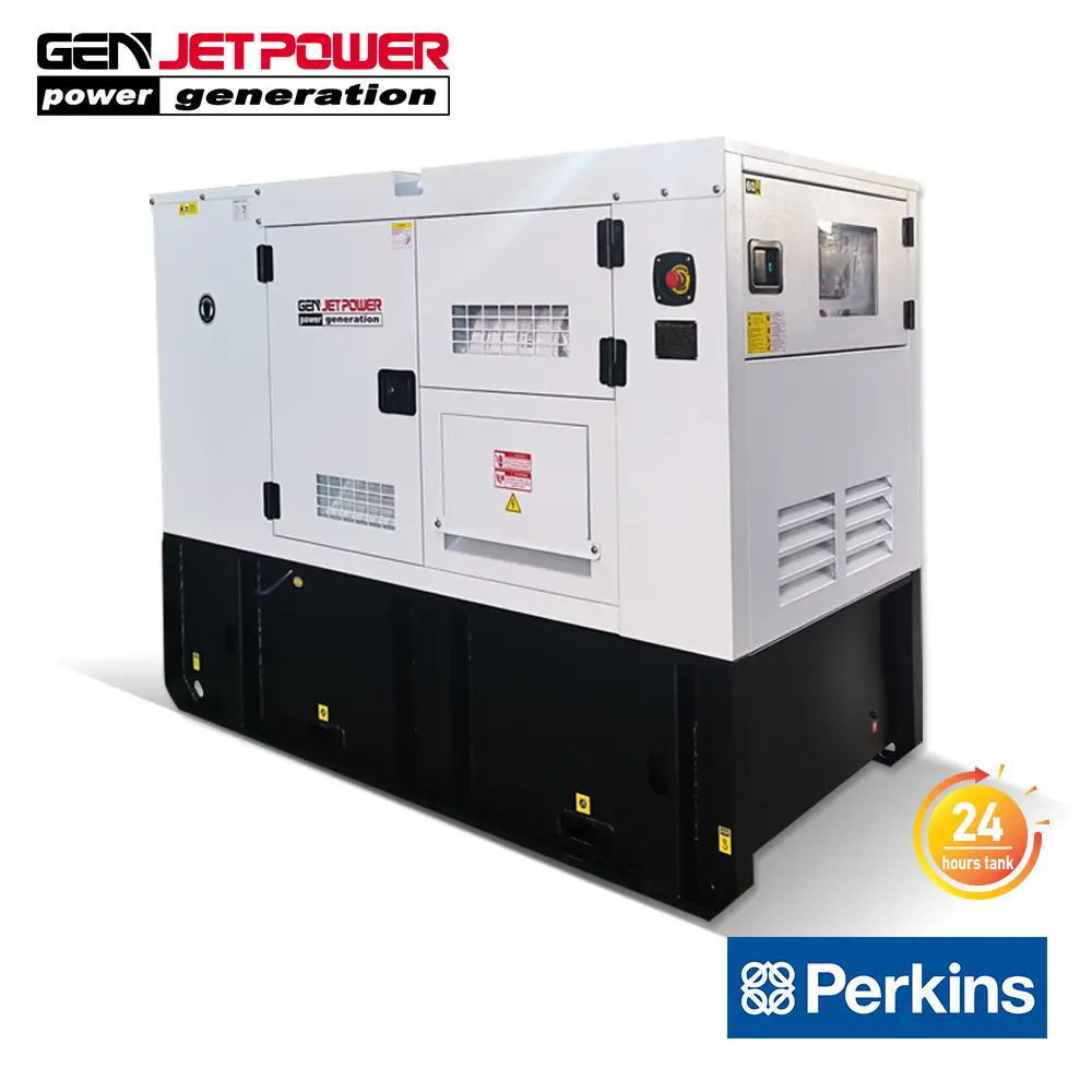Perkins Engine Big Fuel Tank Water Cooled Super Silent Diesel Generator Set 1