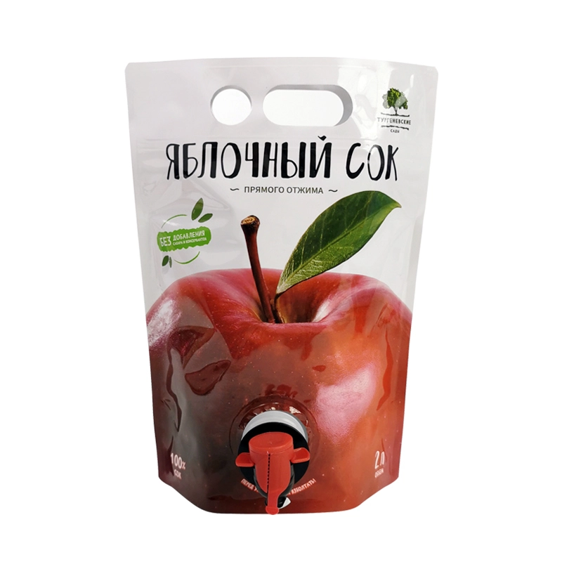 Bolsa con doble pliegue inferior, caja con babero, válvula, grifo, bolsa de pie, vino, cerveza, papel de aluminio, embalaje, bolsas doypack 1