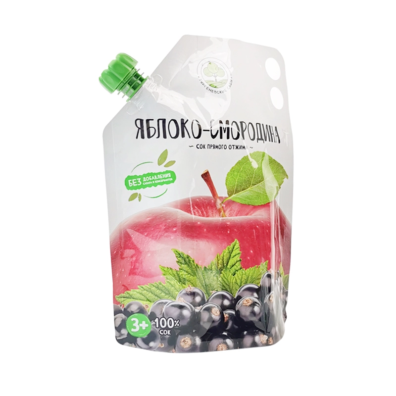Food Grade Custom Printed Packaging High Temperature Doypack Stand Up Spout Pouch Bag For juice 1