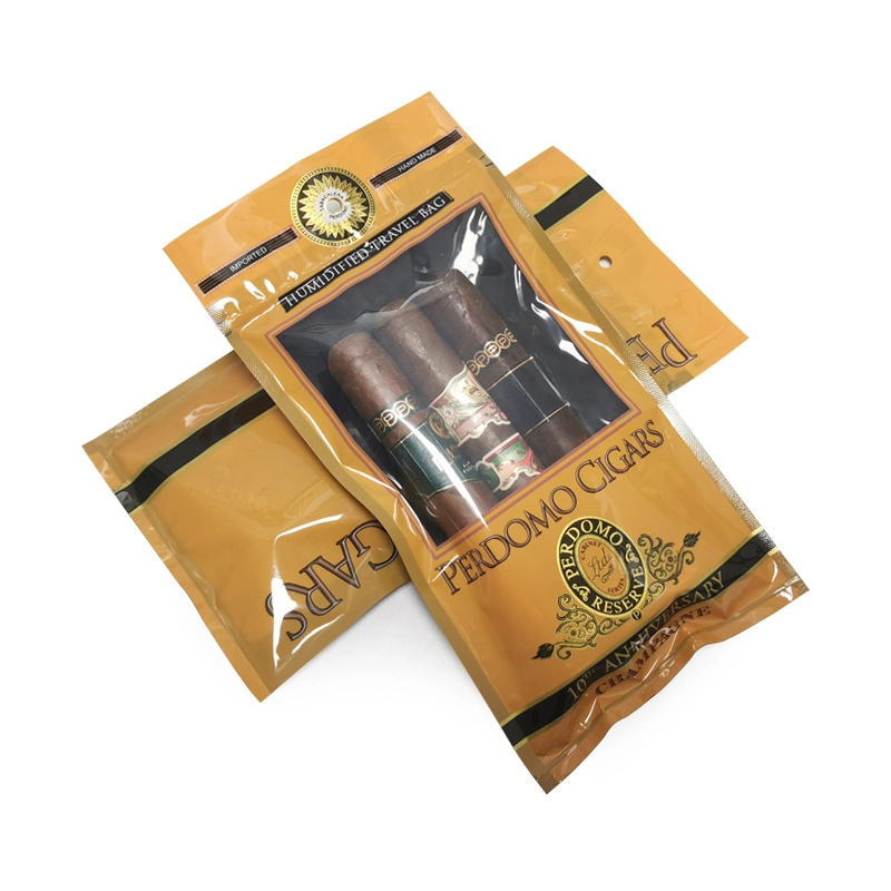 Personalized Logo Cigar Humidor Moisturizing Packaging Pouch Bag Humidifier Zipper Bags For Cigars 1