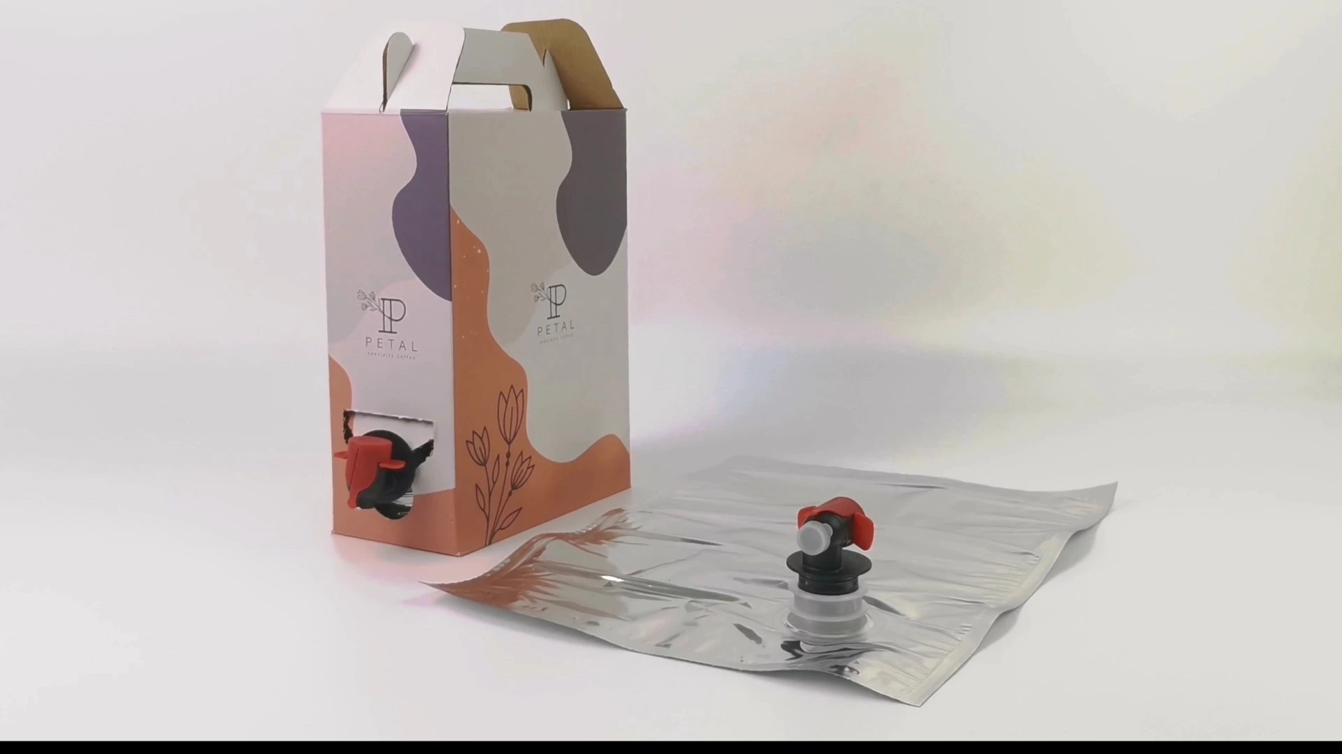 Dispensador de bolsas de plástico en caja con válvula Vitop para café, vino, jarabe, jugo, agua y líquido, personalizado, aséptico, 3 l, 5 l, 10 l, 15 l y 20 l 1