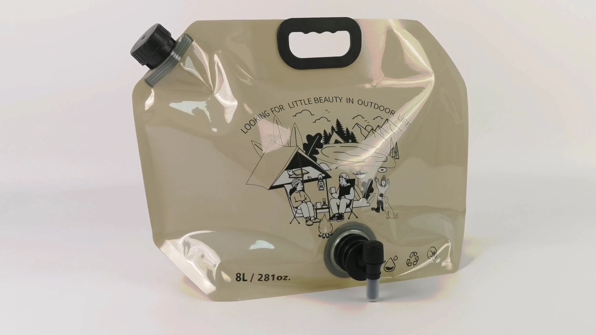 Portable Outdoor Folding Collapsible Water Bags Drinking Carrier 1